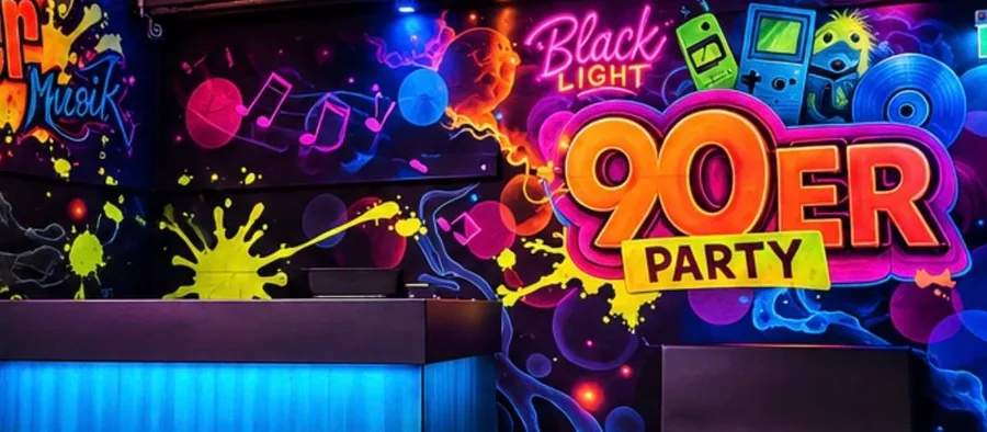 Bar im Club bei Schwarzlicht